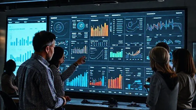 photorealistic, professional photography, 8K, cinematic lighting, sharp focus, depth of field, shot on a high-end DSLR, a diverse team gathered around a large, interactive digital dashboard displaying various project metrics and graphs, some team members are pointing at specific data points, others are actively discussing, conveying transparency, collaboration, and shared focus on outcomes. photorealistic, professional photography, 8K, cinematic lighting, sharp focus, depth of field, shot on a high-end DSLR, a diverse team gathered around a large, interactive digital dashboard displaying various project metrics and graphs, some team members are pointing at specific data points, others are actively discussing, conveying transparency, collaboration, and shared focus on outcomes.