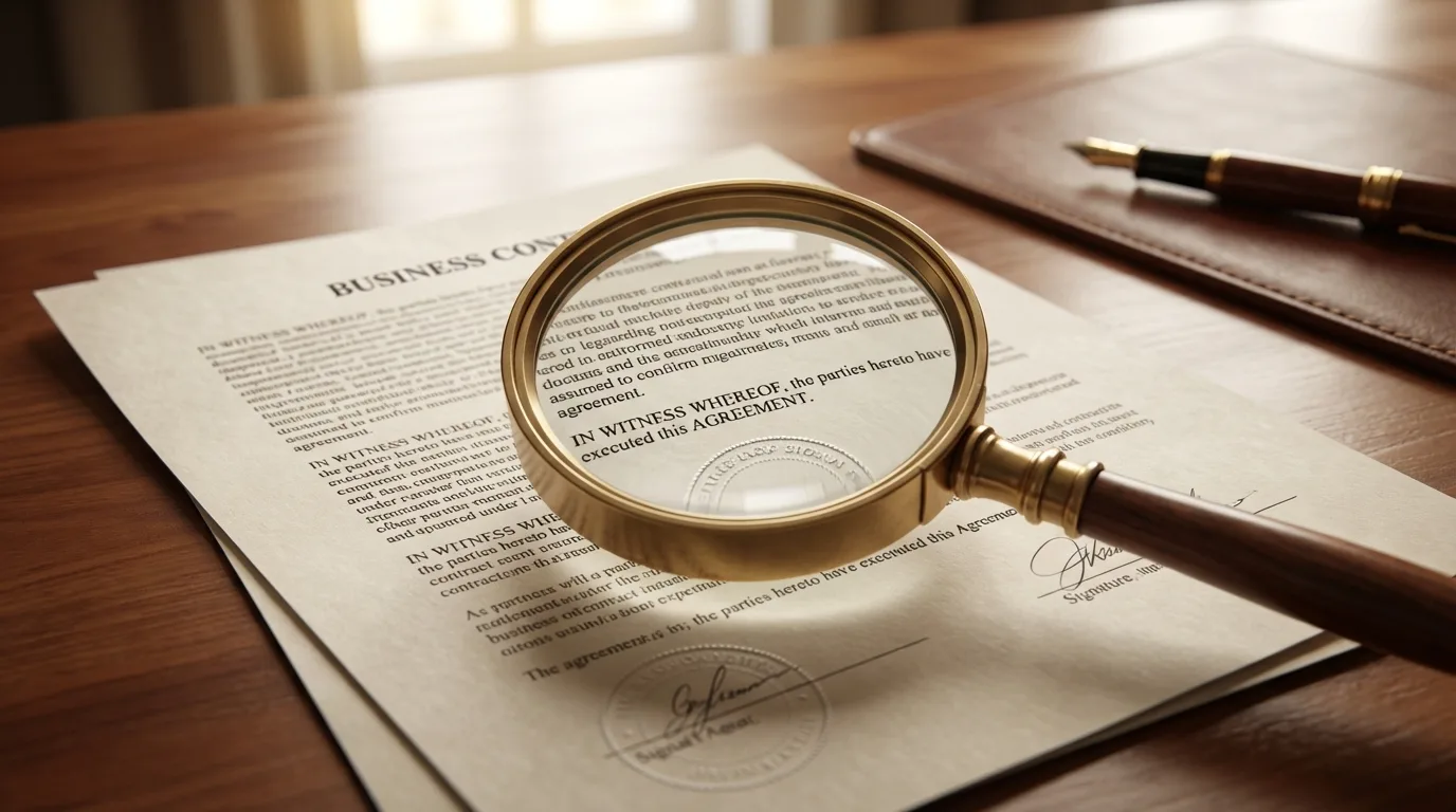 Carefully review every clause before signing a vendor contract.