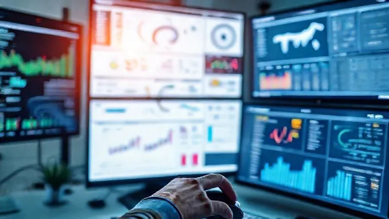 A photorealistic, professional photography, 8K, cinematic lighting, sharp focus, depth of field, shot on a high-end DSLR, presenting a consultant's organized desk setup. Multiple large monitors display complex market research dashboards, a knowledge management system interface, and a collaborative digital whiteboard. A focused, professional hand is seen interacting with a mouse, symbolizing efficient information processing and synthesis. A photorealistic, professional photography, 8K, cinematic lighting, sharp focus, depth of field, shot on a high-end DSLR, presenting a consultant's organized desk setup. Multiple large monitors display complex market research dashboards, a knowledge management system interface, and a collaborative digital whiteboard. A focused, professional hand is seen interacting with a mouse, symbolizing efficient information processing and synthesis.