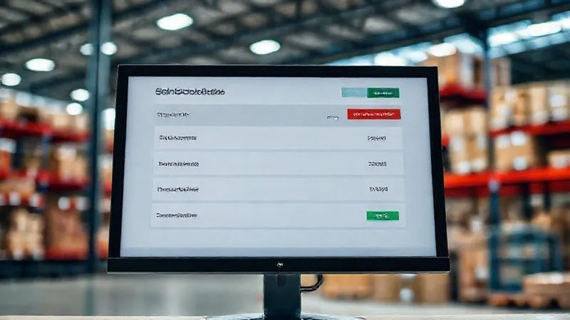 A photorealistic depiction of a modern e-commerce checkout page on a desktop monitor, clearly displaying multiple shipping options: 'Standard Shipping', 'Expedited Shipping', and 'Local Pickup'. Each option has a concise description and price. The screen is in sharp focus, with a blurred background of a bustling e-commerce warehouse. 8K, cinematic lighting, depth of field, shot on a high-end DSLR.