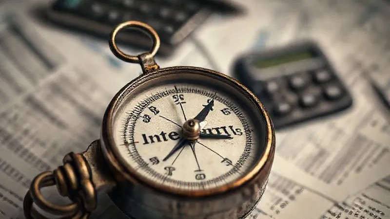 photorealistic, professional photography, 8K, cinematic lighting, sharp focus, depth of field, shot on a high-end DSLR, a weathered compass with a needle pointing steadfastly towards 'Integrity' amidst a swirling, chaotic background of blurred corporate documents and a calculator, symbolizing the difficulty but necessity of ethical navigation in business.