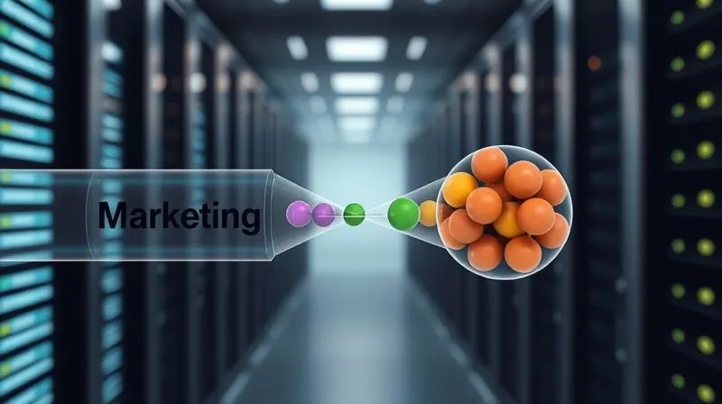 A photorealistic, professional photography, 8K, cinematic lighting, sharp focus, depth of field, shot on a high-end DSLR, depicting a clear, well-lit pipeline or funnel with different colored spheres (representing leads) moving smoothly from one section labeled 'Marketing' to another labeled 'Sales'. The transition point is seamless, with data flowing visibly between the two segments, symbolizing an optimized lead handoff. The background is a blurred, modern data center. A photorealistic, professional photography, 8K, cinematic lighting, sharp focus, depth of field, shot on a high-end DSLR, depicting a clear, well-lit pipeline or funnel with different colored spheres (representing leads) moving smoothly from one section labeled 'Marketing' to another labeled 'Sales'. The transition point is seamless, with data flowing visibly between the two segments, symbolizing an optimized lead handoff. The background is a blurred, modern data center.