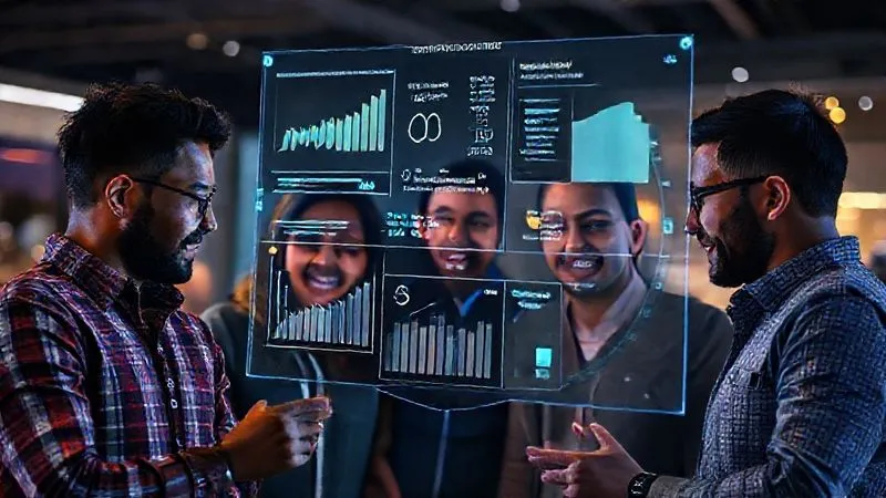 A photorealistic image of diverse startup founders collaborating around a holographic projection of market data and customer feedback, symbolizing market validation and a strong team. Professional photography, 8K, cinematic lighting, sharp focus on the team and data, depth of field blurring the background, shot on a high-end DSLR. A photorealistic image of diverse startup founders collaborating around a holographic projection of market data and customer feedback, symbolizing market validation and a strong team. Professional photography, 8K, cinematic lighting, sharp focus on the team and data, depth of field blurring the background, shot on a high-end DSLR.