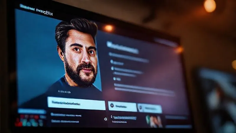 A photorealistic image of a detailed affiliate persona profile on a digital screen, with a spotlight illuminating specific attributes like "Niche Expert" and "Engaged Audience." Professional photography, 8K, cinematic lighting, sharp focus, depth of field, shot on a high-end DSLR. A photorealistic image of a detailed affiliate persona profile on a digital screen, with a spotlight illuminating specific attributes like "Niche Expert" and "Engaged Audience." Professional photography, 8K, cinematic lighting, sharp focus, depth of field, shot on a high-end DSLR.