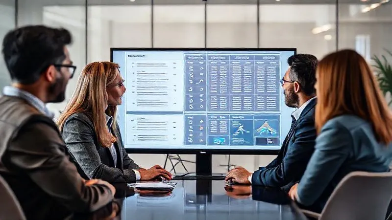 A photorealistic image of a diverse team of HR professionals and managers collaborating around a large monitor displaying an audit checklist and data analytics. The atmosphere is focused and proactive. Professional photography, 8K, cinematic lighting, sharp focus on the team and screen, depth of field blurring the background, shot on a high-end DSLR. A photorealistic image of a diverse team of HR professionals and managers collaborating around a large monitor displaying an audit checklist and data analytics. The atmosphere is focused and proactive. Professional photography, 8K, cinematic lighting, sharp focus on the team and screen, depth of field blurring the background, shot on a high-end DSLR.