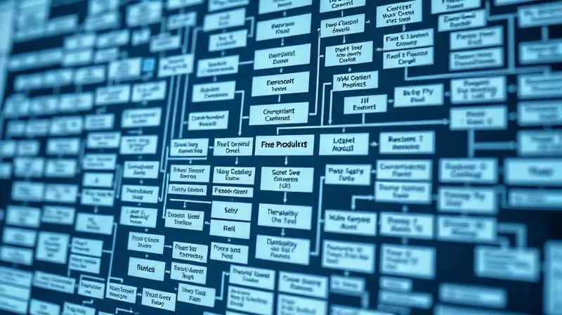 A photorealistic close-up of a complex, multi-layered flowchart depicting the Harmonized System (HS) code classification process, with various product categories branching out. The chart is illuminated by a soft, analytical light, suggesting deep scrutiny. Professional photography, 8K, cinematic lighting, sharp focus on the flowchart details, depth of field, shot on a high-end DSLR. A photorealistic close-up of a complex, multi-layered flowchart depicting the Harmonized System (HS) code classification process, with various product categories branching out. The chart is illuminated by a soft, analytical light, suggesting deep scrutiny. Professional photography, 8K, cinematic lighting, sharp focus on the flowchart details, depth of field, shot on a high-end DSLR.