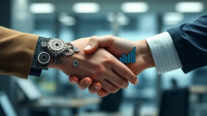 A photorealistic, professional photography, 8K, cinematic lighting, sharp focus, depth of field, shot on a high-end DSLR, showing two hands, one with gears and circuits, the other with a growth chart and financial symbols, clasped together firmly in a handshake, symbolizing a strong, complementary strategic partnership for innovation commercialization. The background is a subtly blurred modern office or lab setting, conveying collaboration and progress. A photorealistic, professional photography, 8K, cinematic lighting, sharp focus, depth of field, shot on a high-end DSLR, showing two hands, one with gears and circuits, the other with a growth chart and financial symbols, clasped together firmly in a handshake, symbolizing a strong, complementary strategic partnership for innovation commercialization. The background is a subtly blurred modern office or lab setting, conveying collaboration and progress.