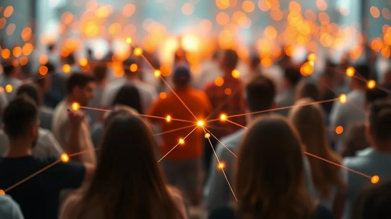 A photorealistic professional photography, 8K, cinematic lighting, sharp focus, depth of field shot on a high-end DSLR of a vibrant, interconnected network of people, represented by glowing lines, all converging towards a central, unique brand logo that radiates warmth and trust, symbolizing a strong customer community and brand loyalty. The background is softly blurred, emphasizing the connection. A photorealistic professional photography, 8K, cinematic lighting, sharp focus, depth of field shot on a high-end DSLR of a vibrant, interconnected network of people, represented by glowing lines, all converging towards a central, unique brand logo that radiates warmth and trust, symbolizing a strong customer community and brand loyalty. The background is softly blurred, emphasizing the connection.