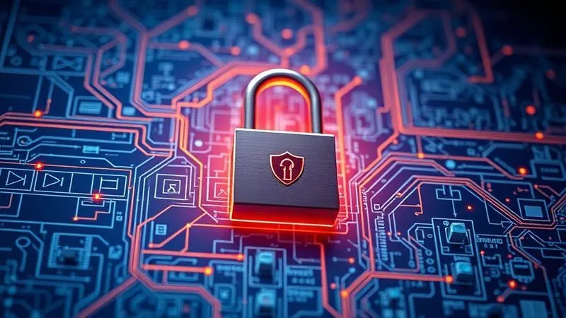 A photorealistic, detailed blueprint of a complex software architecture, overlaid with glowing digital lines representing data flow and intellectual property protection. The image features a padlock icon subtly integrated into the design, cinematic lighting, sharp focus. 8K hyper-detailed.