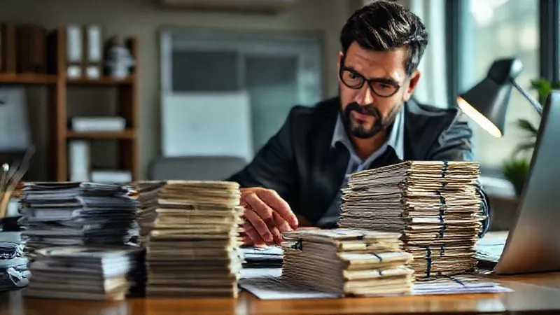 A photorealistic image of a business owner meticulously organizing stacks of cash and financial documents on a well-lit desk, with a focused, determined expression. The scene emphasizes careful financial planning and control. Professional photography, 8K, cinematic lighting, sharp focus, depth of field, shot on a high-end DSLR. A photorealistic image of a business owner meticulously organizing stacks of cash and financial documents on a well-lit desk, with a focused, determined expression. The scene emphasizes careful financial planning and control. Professional photography, 8K, cinematic lighting, sharp focus, depth of field, shot on a high-end DSLR.