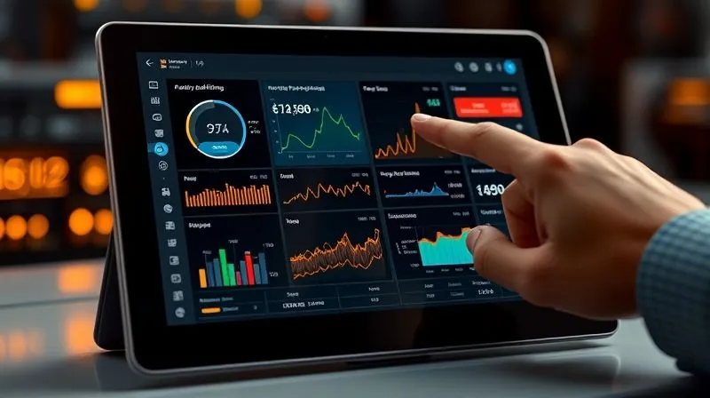 photorealistic, professional photography, 8K, cinematic lighting, sharp focus, depth of field, shot on a high-end DSLR. A dashboard display on a tablet showing various performance metrics, charts, and graphs, with one metric highlighted in red indicating a deviation. A hand is pointing at the screen, symbolizing monitoring and analysis. photorealistic, professional photography, 8K, cinematic lighting, sharp focus, depth of field, shot on a high-end DSLR. A dashboard display on a tablet showing various performance metrics, charts, and graphs, with one metric highlighted in red indicating a deviation. A hand is pointing at the screen, symbolizing monitoring and analysis.
