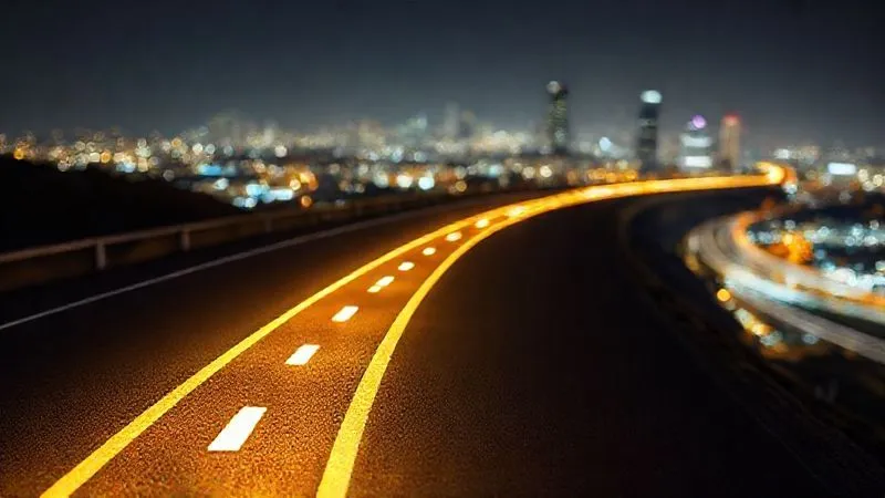 A photorealistic image of a clear, glowing roadmap with distinct, well-marked phases leading towards a bright, successful destination. The path is illuminated, easy to follow, and shows milestones. Cinematic lighting, sharp focus on the roadmap, depth of field blurring a distant cityscape. 8K, professional photography, shot on a high-end DSLR.