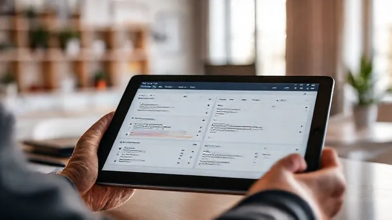 photorealistic, professional photography, 8K, cinematic lighting, sharp focus, depth of field, shot on a high-end DSLR, a neatly organized digital dashboard on a tablet displaying shared documents, project timelines, and annotated comments, with a blurred background of a modern home office setup, conveying efficiency and clarity. photorealistic, professional photography, 8K, cinematic lighting, sharp focus, depth of field, shot on a high-end DSLR, a neatly organized digital dashboard on a tablet displaying shared documents, project timelines, and annotated comments, with a blurred background of a modern home office setup, conveying efficiency and clarity.