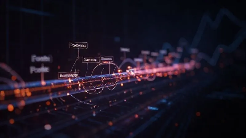 A photorealistic 3D visualization of data flow in a digital pipeline, with 'Events' and 'Parameters' as distinct, labeled nodes, converging into a 'Conversion' funnel, set against a dark, analytical background with subtle glowing lines, cinematic lighting, sharp focus, depth of field, 8K hyper-detailed, professional photography, shot on a high-end DSLR.