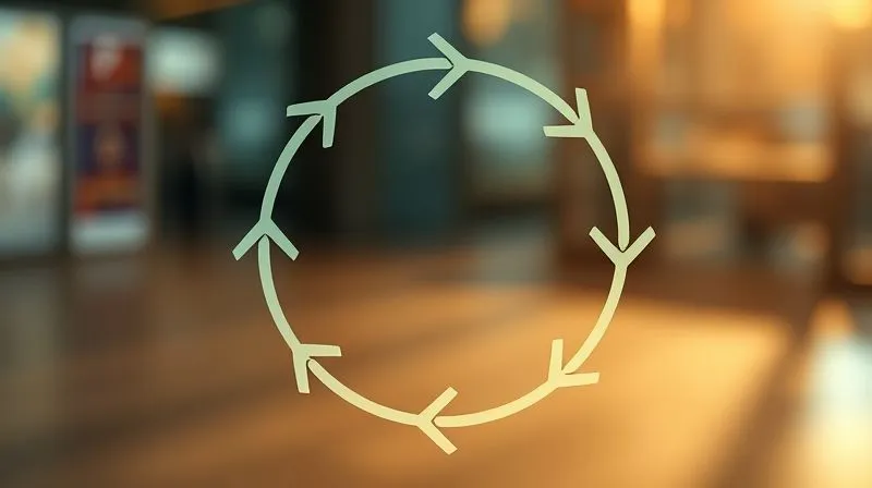 A photorealistic image illustrating a cyclical flow chart or a dynamic loop, with arrows indicating continuous movement and refinement. Icons representing data, analysis, learning, and adjustment are arranged in a circular pattern, symbolizing an iterative feedback loop in financial forecasting. Cinematic lighting, sharp focus on the central loop, depth of field blurring the background, 8K hyper-detailed.