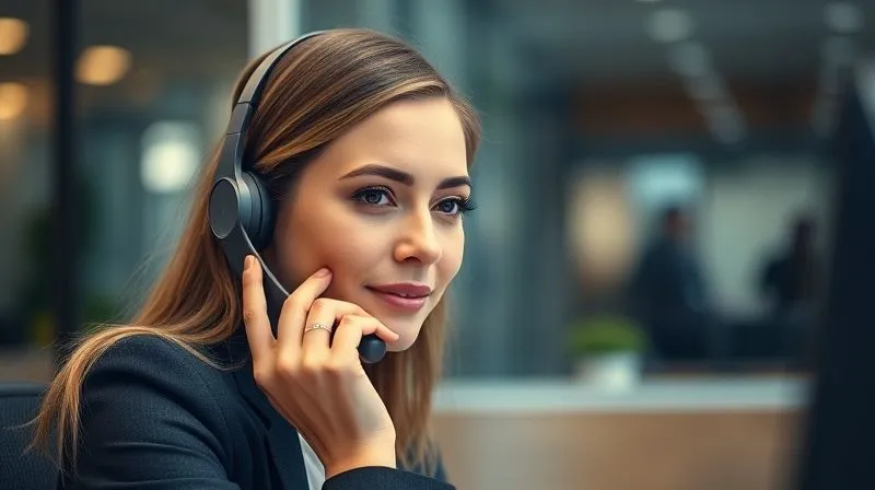 A photorealistic image of a customer service representative engaged in a thoughtful, empathetic phone conversation, warm light, sharp focus on their face, depth of field, professional office environment, 8K hyper-detailed. A photorealistic image of a customer service representative engaged in a thoughtful, empathetic phone conversation, warm light, sharp focus on their face, depth of field, professional office environment, 8K hyper-detailed.