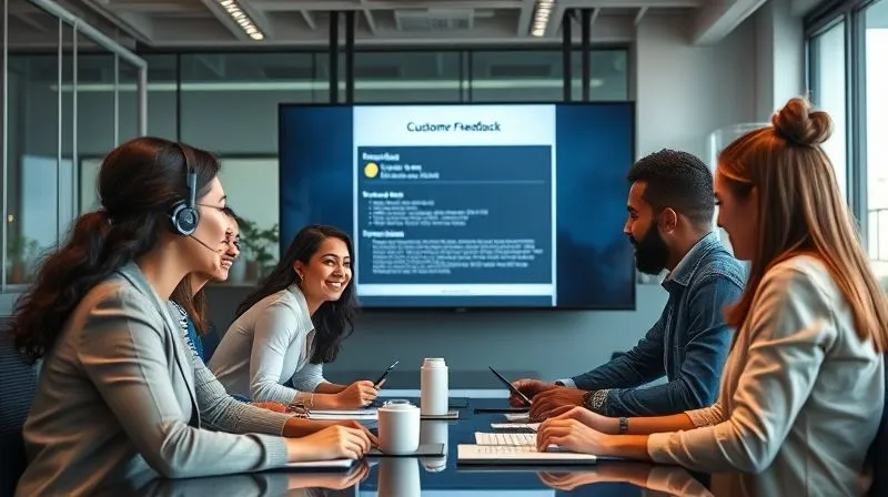 A photorealistic diverse team of customer service agents in a modern office, collaborating and enthusiastically reviewing a positive customer feedback report on a large screen, celebrating success, cinematic lighting, sharp focus, 8K hyper-detailed. A photorealistic diverse team of customer service agents in a modern office, collaborating and enthusiastically reviewing a positive customer feedback report on a large screen, celebrating success, cinematic lighting, sharp focus, 8K hyper-detailed.