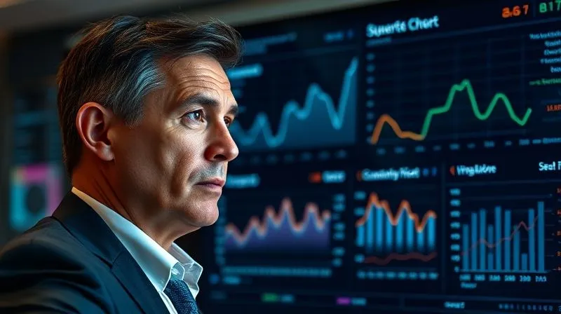 photorealistic, professional photography, 8K, cinematic lighting, sharp focus, depth of field, shot on a high-end DSLR, a business executive looking thoughtfully at a complex dashboard displaying subtle downward trends in engagement metrics, with a worried but determined expression, symbolizing the detection of silent churn signals. The dashboard shows graphs with slight dips in usage and communication frequency. photorealistic, professional photography, 8K, cinematic lighting, sharp focus, depth of field, shot on a high-end DSLR, a business executive looking thoughtfully at a complex dashboard displaying subtle downward trends in engagement metrics, with a worried but determined expression, symbolizing the detection of silent churn signals. The dashboard shows graphs with slight dips in usage and communication frequency.