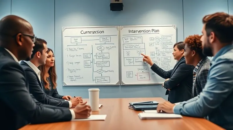 photorealistic, professional photography, 8K, cinematic lighting, sharp focus, depth of field, shot on a high-end DSLR, a diverse business team in a modern conference room, intensely focused on a whiteboard filled with flowcharts and action items labeled 'Churn Intervention Plan', with one team member pointing to a critical step, conveying urgency, collaboration, and strategic problem-solving. The atmosphere is determined and proactive. photorealistic, professional photography, 8K, cinematic lighting, sharp focus, depth of field, shot on a high-end DSLR, a diverse business team in a modern conference room, intensely focused on a whiteboard filled with flowcharts and action items labeled 'Churn Intervention Plan', with one team member pointing to a critical step, conveying urgency, collaboration, and strategic problem-solving. The atmosphere is determined and proactive.