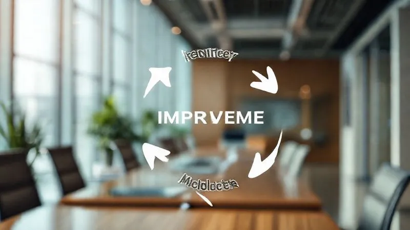 photorealistic, professional photography, 8K, cinematic lighting, sharp focus, depth of field, shot on a high-end DSLR, a cyclical diagram illustrating continuous improvement, with arrows flowing through 'Identify', 'Analyze', 'Implement', and 'Monitor' stages, set against a backdrop of a modern, clean financial office, conveying ongoing optimization.