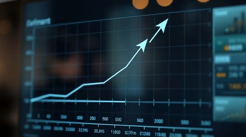 photorealistic, professional photography, 8K, cinematic lighting, sharp focus, depth of field, shot on a high-end DSLR, a sophisticated digital interface displaying a graph of pricing elasticity, with a line demonstrating how demand changes with price. The graph is overlaid with subtle monetary symbols and upward-trending arrows, conveying optimization and increased profitability, in a clean, minimalist style.