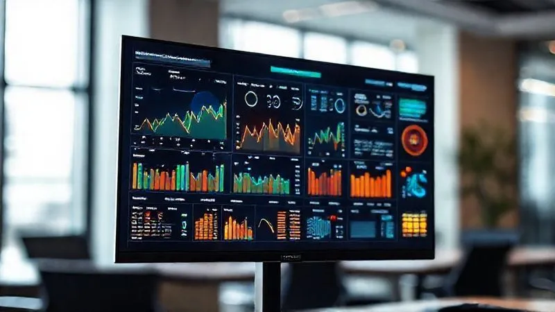 A photorealistic image of a dynamic digital dashboard displaying real-time market analytics, competitor activity, and customer feedback metrics on a sleek monitor. The data is constantly updating, with glowing graphs and charts indicating trends. Professional photography, 8K, cinematic lighting, sharp focus on the central dashboard, depth of field blurring a modern office background, shot on a high-end DSLR, conveying continuous monitoring and strategic insight. A photorealistic image of a dynamic digital dashboard displaying real-time market analytics, competitor activity, and customer feedback metrics on a sleek monitor. The data is constantly updating, with glowing graphs and charts indicating trends. Professional photography, 8K, cinematic lighting, sharp focus on the central dashboard, depth of field blurring a modern office background, shot on a high-end DSLR, conveying continuous monitoring and strategic insight.