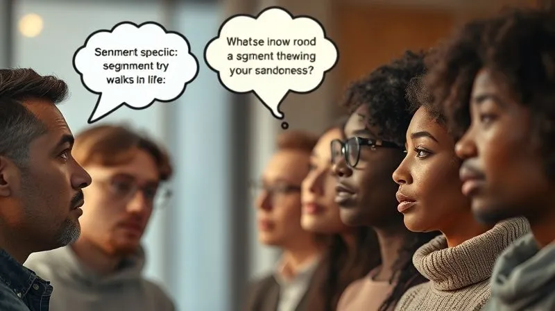 A photorealistic image of diverse individuals from different walks of life, each with a thought bubble above their head containing a distinct, segment-specific marketing message that resonates with their unique needs, all looking towards a single, subtly glowing product icon in the distance, cinematic lighting, sharp focus, depth of field, 8K hyper-detailed. A photorealistic image of diverse individuals from different walks of life, each with a thought bubble above their head containing a distinct, segment-specific marketing message that resonates with their unique needs, all looking towards a single, subtly glowing product icon in the distance, cinematic lighting, sharp focus, depth of field, 8K hyper-detailed.