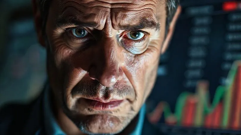 A close-up, photorealistic image of an entrepreneur's face, mid-40s, showing intense concentration and a hint of worry, but with resolute eyes, looking at a blurred financial dashboard in the background. The lighting is dramatic, casting subtle shadows, emphasizing the weight of decision. Professional photography, 8K, cinematic lighting, sharp focus on the face, depth of field. A close-up, photorealistic image of an entrepreneur's face, mid-40s, showing intense concentration and a hint of worry, but with resolute eyes, looking at a blurred financial dashboard in the background. The lighting is dramatic, casting subtle shadows, emphasizing the weight of decision. Professional photography, 8K, cinematic lighting, sharp focus on the face, depth of field.