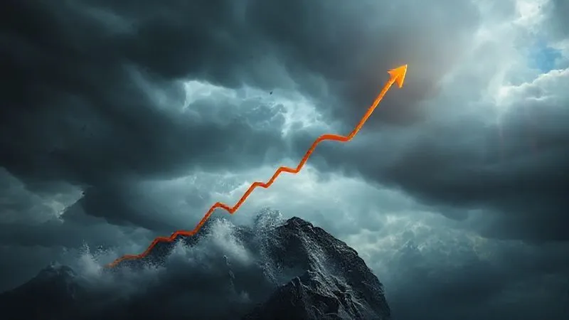 A stylized, professional image depicting an upward-trending financial graph emerging from a stormy, dark background into a clear, bright sky. The graph line is strong and vibrant. Metaphor for resilience and growth after adversity. Photorealistic, professional photography, 8K, cinematic lighting, sharp focus, depth of field. A stylized, professional image depicting an upward-trending financial graph emerging from a stormy, dark background into a clear, bright sky. The graph line is strong and vibrant. Metaphor for resilience and growth after adversity. Photorealistic, professional photography, 8K, cinematic lighting, sharp focus, depth of field.