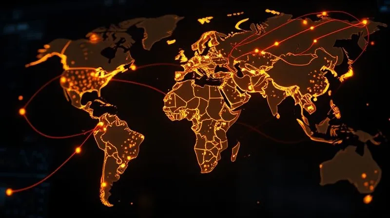 A photorealistic, professional photography, 8K, cinematic lighting, sharp focus, depth of field, shot on a high-end DSLR. A stylized world map with glowing lines illustrating global trade routes, but with specific, brighter clusters of activity around regional manufacturing hubs (e.g., North America, Europe, Southeast Asia), emphasizing localized supply chains and reduced long-distance connections. A subtle overlay of economic data charts in the background.