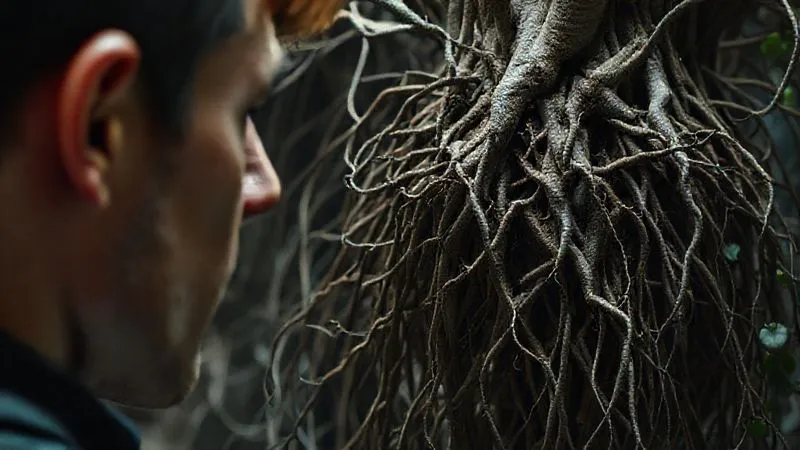 A photorealistic image of a person looking at a complex, tangled root system, representing the intricate causes of employee resistance. Cinematic lighting, sharp focus on the roots, depth of field, 8K hyper-detailed, professional photography. A photorealistic image of a person looking at a complex, tangled root system, representing the intricate causes of employee resistance. Cinematic lighting, sharp focus on the roots, depth of field, 8K hyper-detailed, professional photography.