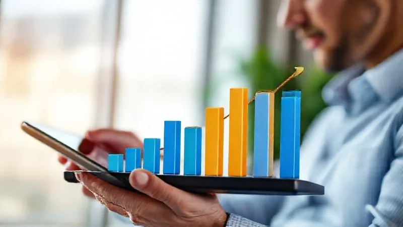 Photorealistic, professional photography, 8K, cinematic lighting, sharp focus, depth of field, shot on a high-end DSLR. A dynamic 3D bar chart showing a healthy upward trend in cash reserves, contrasted with a flat or slightly declining bad debt line. In the background, a person is diligently reviewing financial reports on a tablet, symbolizing proactive financial management. The lighting is bright and optimistic, suggesting control and stability. Photorealistic, professional photography, 8K, cinematic lighting, sharp focus, depth of field, shot on a high-end DSLR. A dynamic 3D bar chart showing a healthy upward trend in cash reserves, contrasted with a flat or slightly declining bad debt line. In the background, a person is diligently reviewing financial reports on a tablet, symbolizing proactive financial management. The lighting is bright and optimistic, suggesting control and stability.