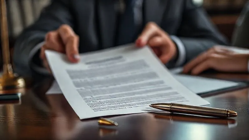Photorealistic, professional photography, 8K, cinematic lighting, sharp focus, depth of field, shot on a high-end DSLR. A close-up shot of hands holding a legal document, possibly a demand letter or contract, with a blurred background of a legal office or negotiation table. The lighting is serious and slightly dramatic, emphasizing the gravity of legal action. A pen rests nearby, suggesting a signature or action is imminent. Photorealistic, professional photography, 8K, cinematic lighting, sharp focus, depth of field, shot on a high-end DSLR. A close-up shot of hands holding a legal document, possibly a demand letter or contract, with a blurred background of a legal office or negotiation table. The lighting is serious and slightly dramatic, emphasizing the gravity of legal action. A pen rests nearby, suggesting a signature or action is imminent.
