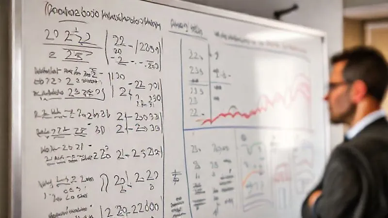 A photorealistic image of a whiteboard with complex financial equations and flowcharts being erased, and new, streamlined budget lines being drawn in vibrant colors, symbolizing a fresh start with zero-based budgeting. Professional photography, 8K, cinematic lighting, sharp focus on the whiteboard, depth of field blurring a thoughtful business person in the background.
