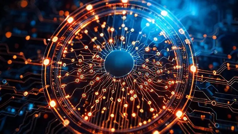 A photorealistic intricate digital network diagram with glowing nodes and secure data pathways, surrounded by a transparent, multi-layered shield, depicting robust cybersecurity architecture. Professional photography, 8K, cinematic lighting, sharp focus on the central network, depth of field blurring the background, shot on a high-end DSLR.