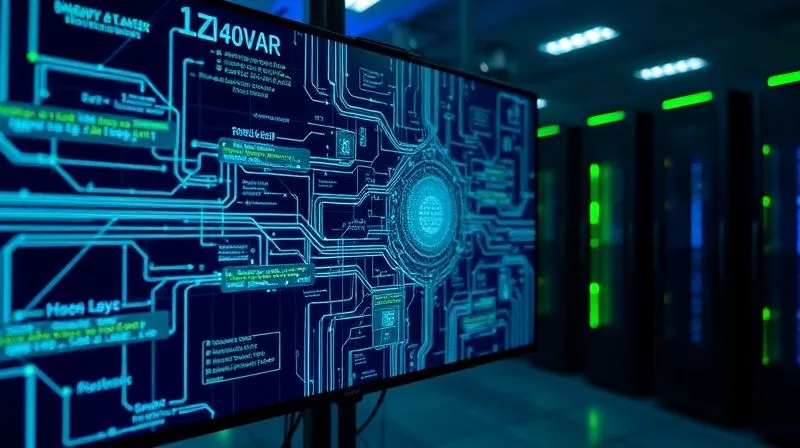 A photorealistic image of complex digital networks and data streams seamlessly merging into a single, cohesive interface on a large monitor. The screen displays interconnected systems with smooth transitions, bathed in blue and green light, symbolizing efficient integration. Cinematic lighting, sharp focus on the merging data, depth of field blurring a server room background, 8K, professional photography, shot on a high-end DSLR, conveying seamless technological integration.