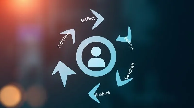 A photorealistic image of a circular diagram illustrating a feedback loop. Arrows show 'Collect Feedback,' 'Analyze Data,' 'Implement Changes,' and 'Communicate Improvements' in a continuous cycle, with a central icon representing a satisfied customer. Professional photography, 8K, cinematic lighting, sharp focus on the diagram, depth of field, shot on a high-end DSLR. A photorealistic image of a circular diagram illustrating a feedback loop. Arrows show 'Collect Feedback,' 'Analyze Data,' 'Implement Changes,' and 'Communicate Improvements' in a continuous cycle, with a central icon representing a satisfied customer. Professional photography, 8K, cinematic lighting, sharp focus on the diagram, depth of field, shot on a high-end DSLR.