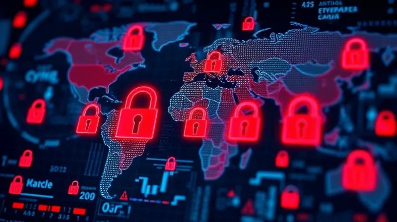 photorealistic, professional photography, 8K, cinematic lighting, sharp focus, depth of field, shot on a high-end DSLR, a stylized digital map of the internet with various red warning icons and digital locks, representing different types of e-commerce fraud threats like CNP fraud, friendly fraud, and identity theft, subtly layered over a credit card graphic.
