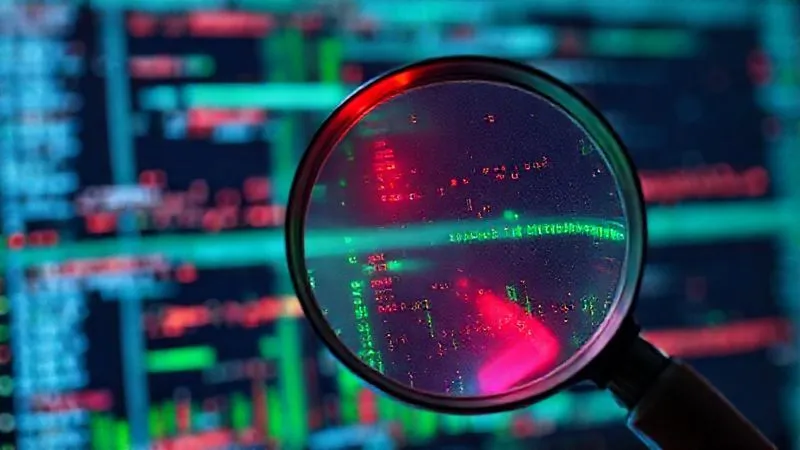 A digital magnifying glass hovering over a complex data stream, highlighting anomalies in bright red and green, with abstract AI neural network elements in the background, photorealistic, professional photography, 8K, cinematic lighting, sharp focus, depth of field, shot on a high-end DSLR. A digital magnifying glass hovering over a complex data stream, highlighting anomalies in bright red and green, with abstract AI neural network elements in the background, photorealistic, professional photography, 8K, cinematic lighting, sharp focus, depth of field, shot on a high-end DSLR.