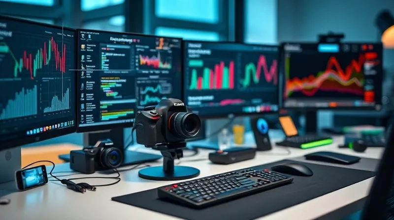 A photorealistic, professional photography, 8K, cinematic lighting, sharp focus, depth of field, shot on a high-end DSLR. A diverse set of digital tools and screens are arranged on a modern desk, with subtle glowing lines connecting them, symbolizing effective visual communication and information flow in a remote setting. A photorealistic, professional photography, 8K, cinematic lighting, sharp focus, depth of field, shot on a high-end DSLR. A diverse set of digital tools and screens are arranged on a modern desk, with subtle glowing lines connecting them, symbolizing effective visual communication and information flow in a remote setting.