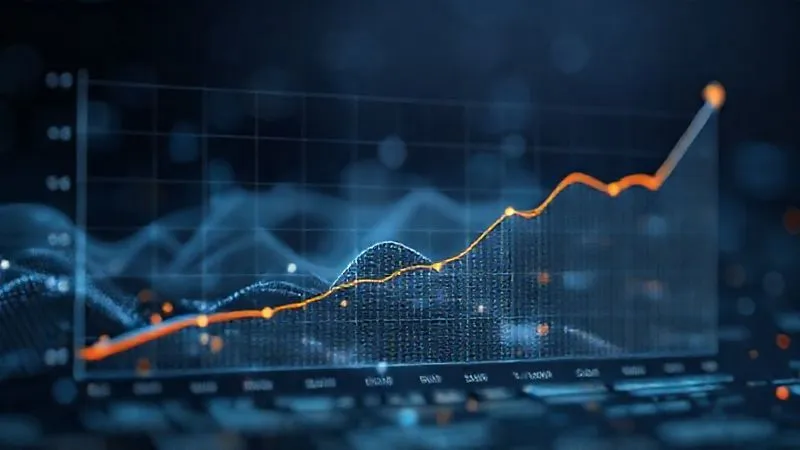A photorealistic 3D infographic showing a series of interconnected data points and growth curves, with one line sharply declining and then steadily rising, representing the successful re-engagement of employees after implementing new strategies. The visual emphasizes data analysis and positive trends, with a professional and clean aesthetic. Professional photography, 8K, cinematic lighting, sharp focus, depth of field.