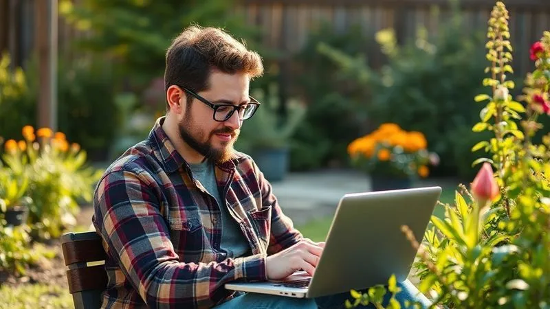 A photorealistic image of a remote worker enjoying a peaceful hobby like gardening or reading outdoors, a laptop closed nearby, symbolizing a healthy work-life balance and recovery after intense work. Warm, natural lighting, sharp focus on the person, depth of field, 8K hyper-detailed, professional photography. A photorealistic image of a remote worker enjoying a peaceful hobby like gardening or reading outdoors, a laptop closed nearby, symbolizing a healthy work-life balance and recovery after intense work. Warm, natural lighting, sharp focus on the person, depth of field, 8K hyper-detailed, professional photography.