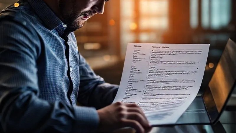 A professional project manager meticulously reviewing a detailed project scope document, with a clear, illuminated boundary line visually separating "in scope" items from "out of scope" items on a digital interface. Photorealistic, professional photography, 8K, cinematic lighting, sharp focus, depth of field, shot on a high-end DSLR. A professional project manager meticulously reviewing a detailed project scope document, with a clear, illuminated boundary line visually separating "in scope" items from "out of scope" items on a digital interface. Photorealistic, professional photography, 8K, cinematic lighting, sharp focus, depth of field, shot on a high-end DSLR.