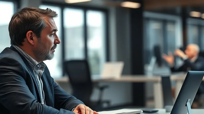 A photorealistic image of a manager and an employee having a one-on-one conversation in a modern office, the manager is listening intently, leaning forward, with an empathetic expression. The employee looks comfortable sharing. Professional photography, 8K, cinematic lighting, sharp focus, depth of field, shot on a high-end DSLR, conveying trust and support. A photorealistic image of a manager and an employee having a one-on-one conversation in a modern office, the manager is listening intently, leaning forward, with an empathetic expression. The employee looks comfortable sharing. Professional photography, 8K, cinematic lighting, sharp focus, depth of field, shot on a high-end DSLR, conveying trust and support.