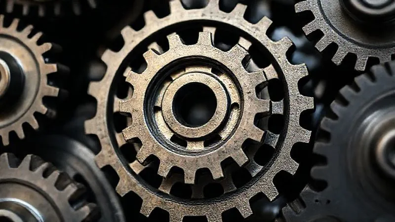 A metaphorical image of a well-oiled machine with gears meshing perfectly, representing a smoothly integrated operations tech system. A single, distinct gear is highlighted, symbolizing a critical component that ensures the entire system runs without disruption. Photorealistic, professional photography, 8K, cinematic lighting, sharp focus, depth of field, shot on a high-end DSLR.