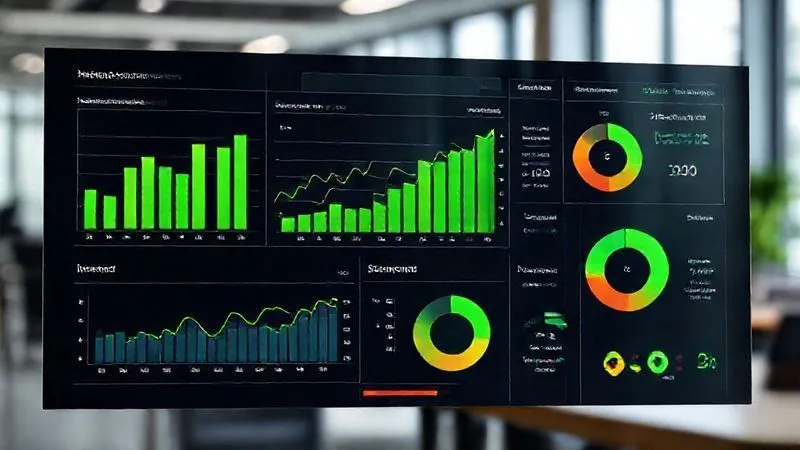 A photorealistic, vibrant, and interactive digital dashboard displaying various HR metrics and their financial impact. It features clear bar charts, line graphs, and pie charts showing trends in turnover reduction, productivity gains, and cost savings. The data is color-coded for easy understanding, with positive trends highlighted in green. The dashboard is clean, modern, and professional. Professional photography, 8K, cinematic lighting, sharp focus on the data, depth of field blurring a modern office background, shot on a high-end DSLR. A photorealistic, vibrant, and interactive digital dashboard displaying various HR metrics and their financial impact. It features clear bar charts, line graphs, and pie charts showing trends in turnover reduction, productivity gains, and cost savings. The data is color-coded for easy understanding, with positive trends highlighted in green. The dashboard is clean, modern, and professional. Professional photography, 8K, cinematic lighting, sharp focus on the data, depth of field blurring a modern office background, shot on a high-end DSLR.