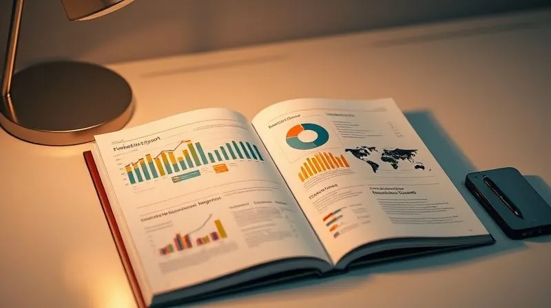 A photorealistic, professional photography, 8K, cinematic lighting, sharp focus, depth of field, shot on a high-end DSLR, of a beautifully designed annual integrated report open on a minimalist desk, showcasing a seamless blend of financial charts, environmental data visualizations, and human impact stories. Soft, warm light illuminates the pages, conveying transparency and integrity. A photorealistic, professional photography, 8K, cinematic lighting, sharp focus, depth of field, shot on a high-end DSLR, of a beautifully designed annual integrated report open on a minimalist desk, showcasing a seamless blend of financial charts, environmental data visualizations, and human impact stories. Soft, warm light illuminates the pages, conveying transparency and integrity.