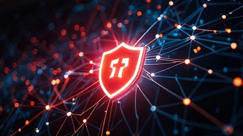 A photorealistic image of a complex digital network diagram with glowing lines, overlaid with a strong, metaphorical digital shield icon. The shield is brightly lit and appears impenetrable, contrasting with some faint, dark lines representing past vulnerabilities. Professional photography, 8K, cinematic lighting, sharp focus on the shield and network, depth of field blurring the background, shot on a high-end DSLR. A photorealistic image of a complex digital network diagram with glowing lines, overlaid with a strong, metaphorical digital shield icon. The shield is brightly lit and appears impenetrable, contrasting with some faint, dark lines representing past vulnerabilities. Professional photography, 8K, cinematic lighting, sharp focus on the shield and network, depth of field blurring the background, shot on a high-end DSLR.