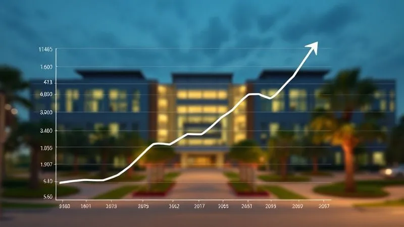 photorealistic, professional photography, 8K, cinematic lighting, sharp focus, depth of field, shot on a high-end DSLR. A sophisticated 3D line graph showing a sharp initial dip, followed by a gradual but steady upward trend, symbolizing successful long-term trust rebuilding and recovery, overlaid on a blurred background of a thriving corporate campus.