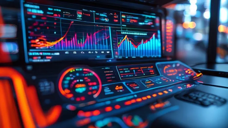 photorealistic, professional photography, 8K, cinematic lighting, sharp focus, depth of field, shot on a high-end DSLR. A professional dashboard displaying various data points related to ethical performance, including a rising line graph for 'Employee Trust Index', a bar chart for 'Ethics Training Completion', and a pie chart for 'Whistleblower Report Resolution', vibrant and clear data visualization, symbolizing progress and transparency.